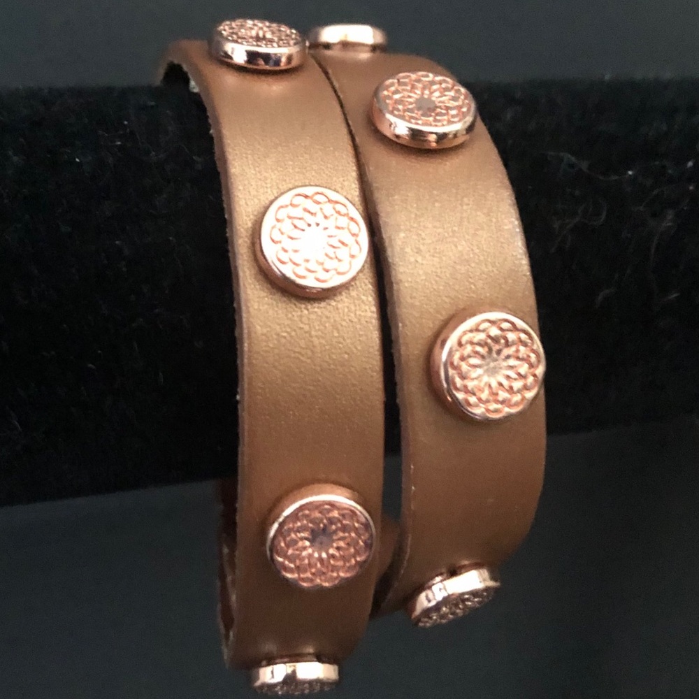 Brown leather wrap